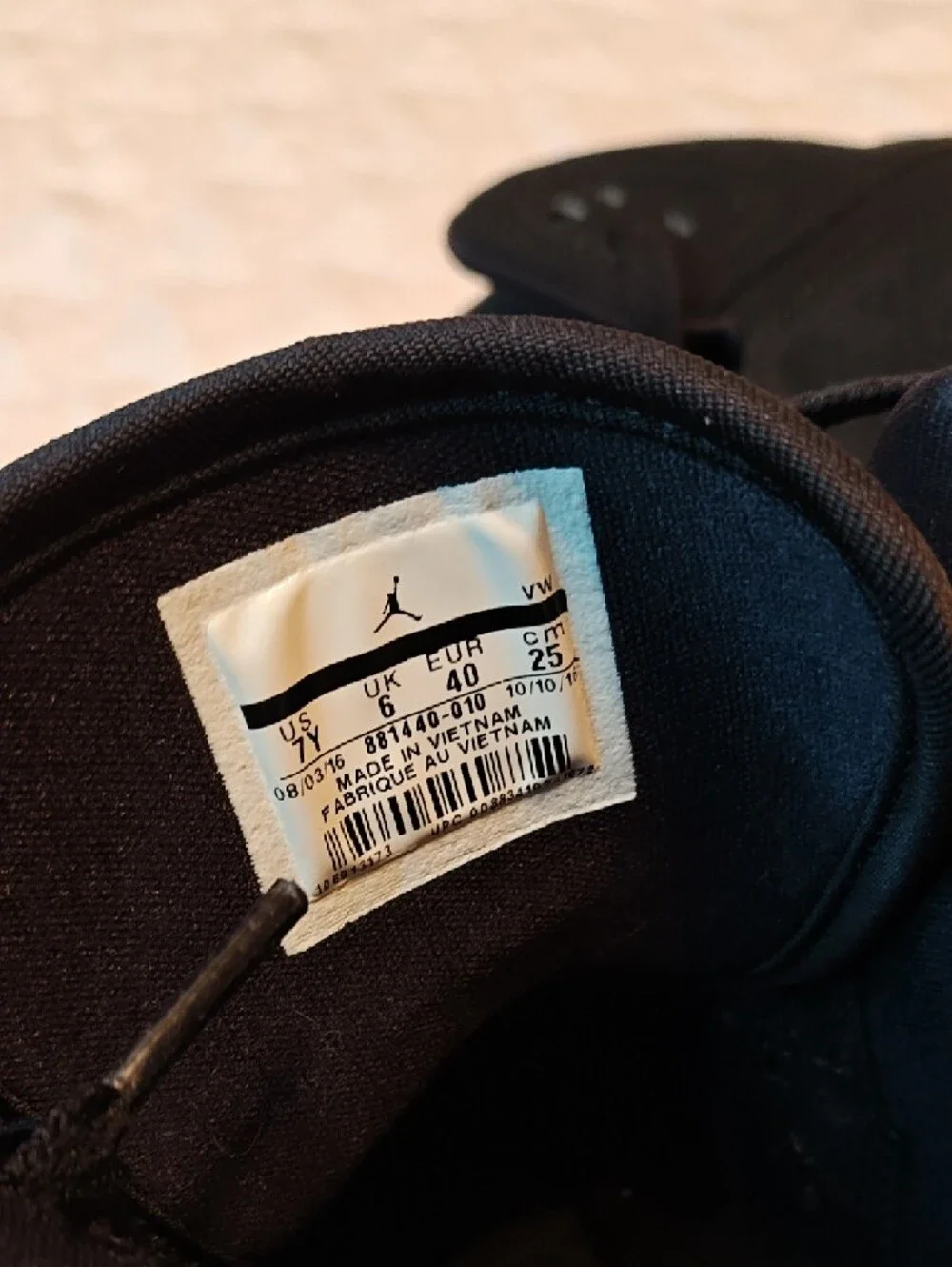 Jordan Black Mid-Top Sneakers with Subtle Jumpman Accent